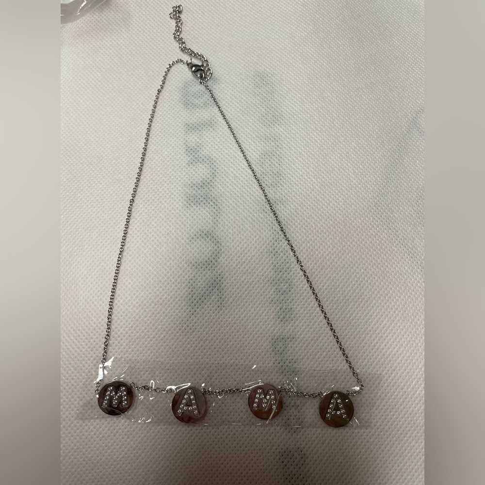 NWT Oak & Ivy Mama CZ Stone Necklace, 18in